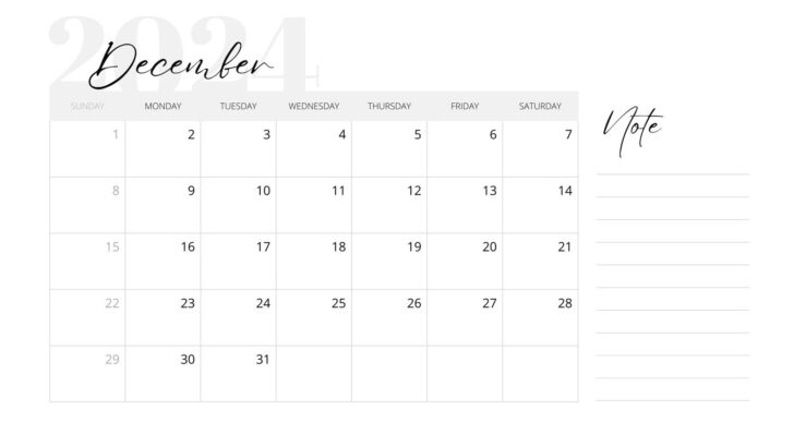 2024 Cute Printable Monthly Calendar December | Calendar 2024