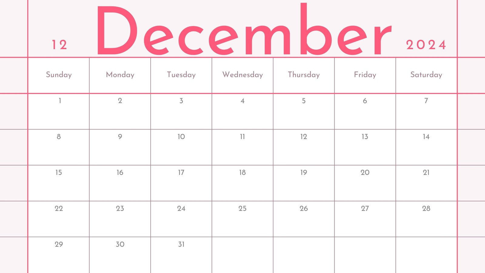 Free, Printable December 2024 Calendar Templates | Canva | December 2024 Children&amp;#039;S Calendar Printable