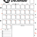 Free Printable December 2024 Planners   World Of Printables | Blank Things To Do List Calendar For December 2024 Printable