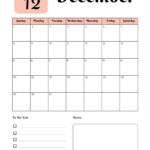 Free Printable, Editable & Fillable December Calendars 2024 With | 2024 December Printable Calendar Waterproof