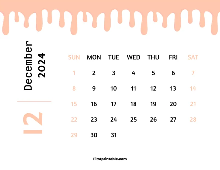 2024 Apr December Calendar Printable | Calendar 2024