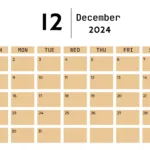 Free Printable & Fillable December Calendars 2024 | December 2024 Printable Calendar Color