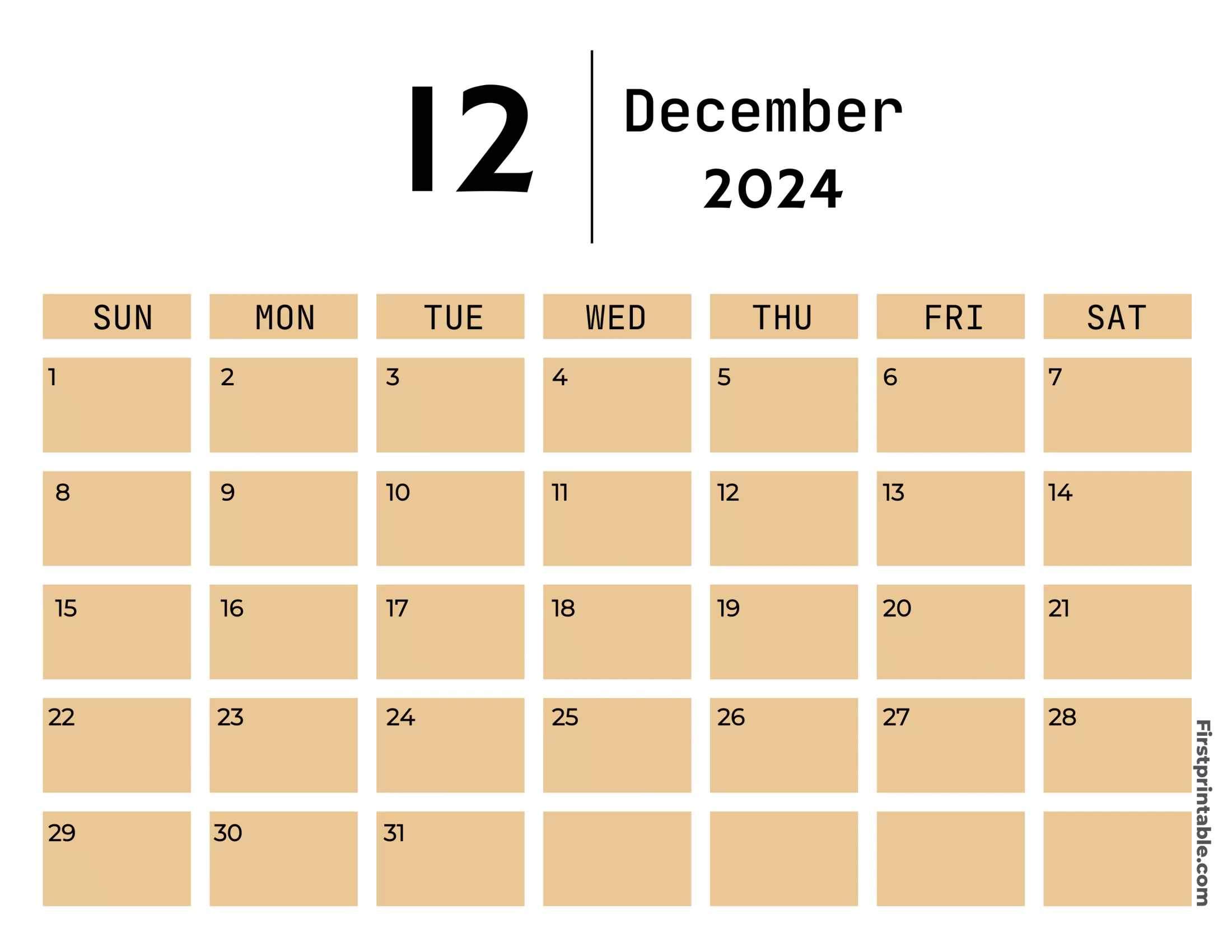 Free Printable &amp;amp; Fillable December Calendars 2024 | December 2024 Printable Calendar Color