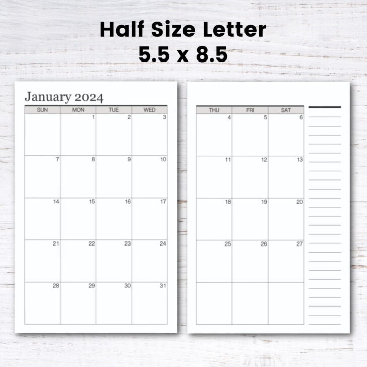 December 2024 Calendar Printable Fit In A5 | Calendar 2024