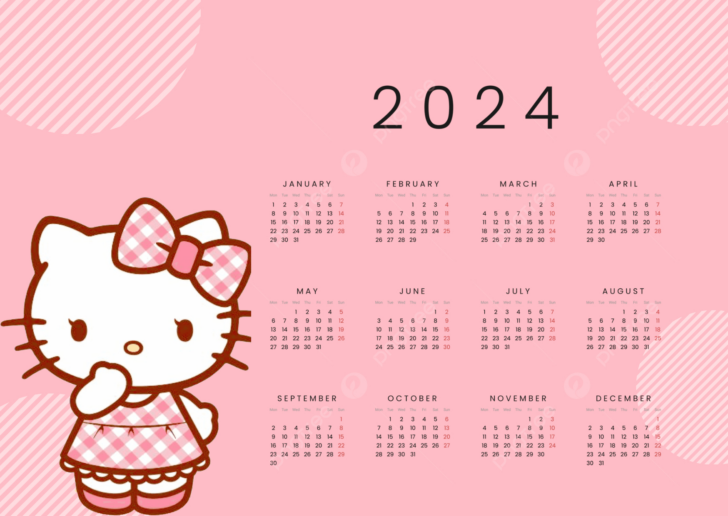 December 2024 Hello Kitty Calendar Printable | Calendar 2024