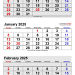 January 2025 Calendar | Templates For Word, Excel And Pdf |  Calendar 2024