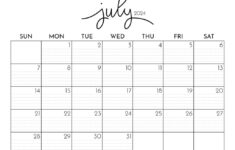 July 2024 Calendars – 50 Free Printables | Printabulls | Calendar 2024 July to December Printable