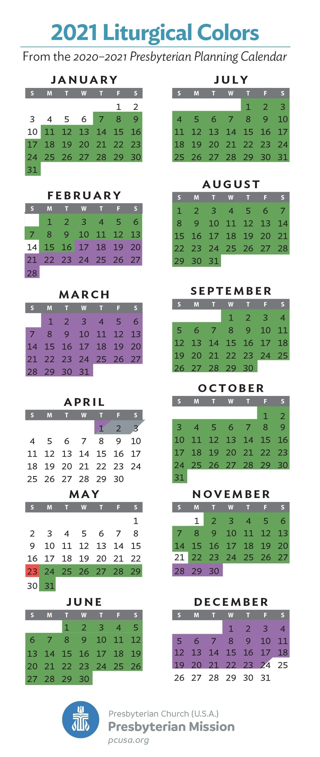 Liturgical Calendar Colors 2021 | Calendar 2024