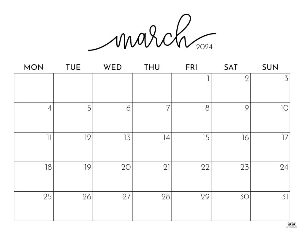 March 2024 Calendars - 50 Free Printables | Printabulls | Calendar 2024