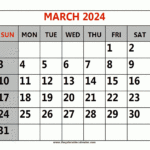 March 2024 Printable Calendars |  Calendar 2024