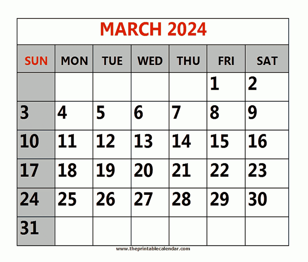 March 2024 Printable Calendars | Calendar 2024