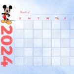 Mickey Digital Download Calendar 2024, Mickey Png, Digital |  Calendar 2024