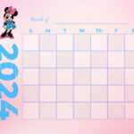 Minnie Digital Download Calendar 2024, Minnie Png, Digital | 2024 December Calendar Printable Disney