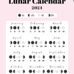 Moon Phase Calendar   Cute & Free Printable 2024 Lunar Calendar |  Calendar 2024