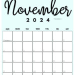 November 2024 Calendar   20 Cute & Free Printables | Saturdaygift | Cute Printable November And December 2024 Calendar