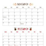 November December 2024 Calendars   28 Printables | Printabulls | 2 Month Printable Calendar For November December 2024