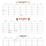 November December 2024 Calendars   28 Printables | Printabulls | 2024 Calendar Printable November December Jan 1St