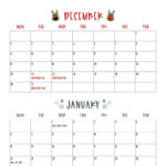 November December 2024 Calendars   28 Printables | Printabulls | Calendar December 2024 And January 2025 Printable