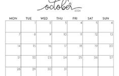 October 2024 Calendars – 50 Free Printables | Printabulls | Calendar Free Printable October-December 2024 Bills