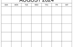 Printable August 2024 Calendar Templates With Holidays | August Thru December 2024 Printable Calendar