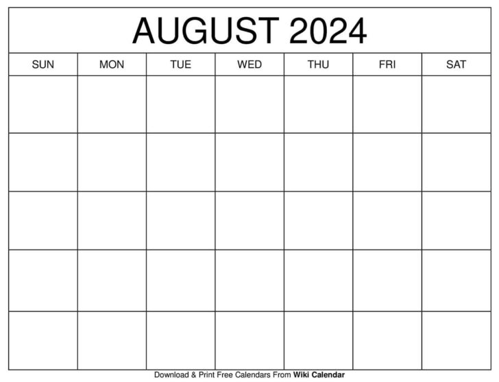 August Thru December 2024 Printable Calendar | Calendar 2024