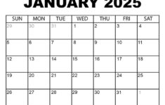 Printable January 2025 Calendar | Free Printable Calendar December 2024 January 2025