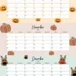 Three Month/Quarterly Calendars   36 Free Calendars | Printabulls | 3 Month Calendar Printable October November December 2024