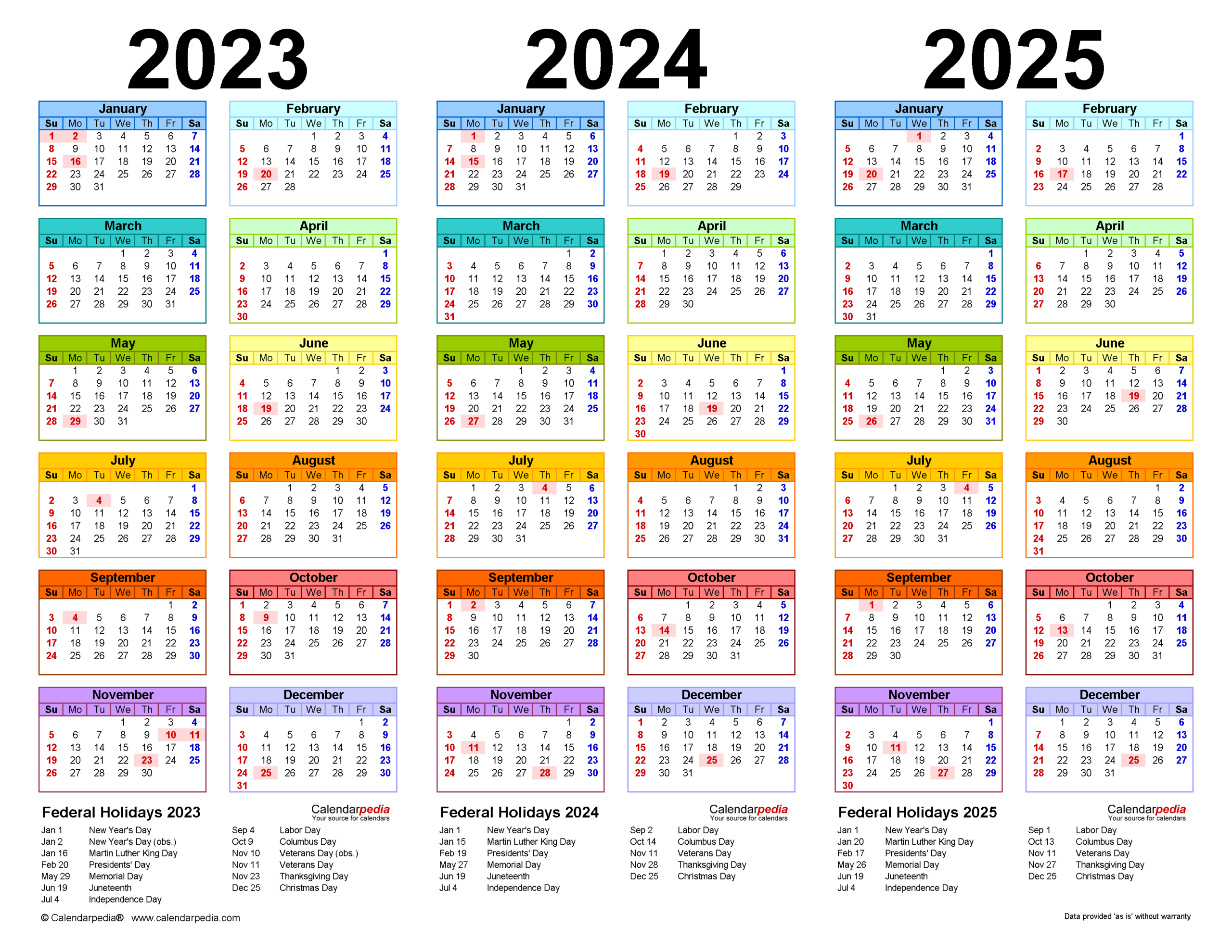 2023-2025 Three Year Calendar - Free Printable Pdf Templates | 3 Year Calendar 2022 To 2025 Printable