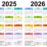 2025 2026 Two Year Calendar   Free Printable Pdf Templates | 2025 2026 Calendar Printable