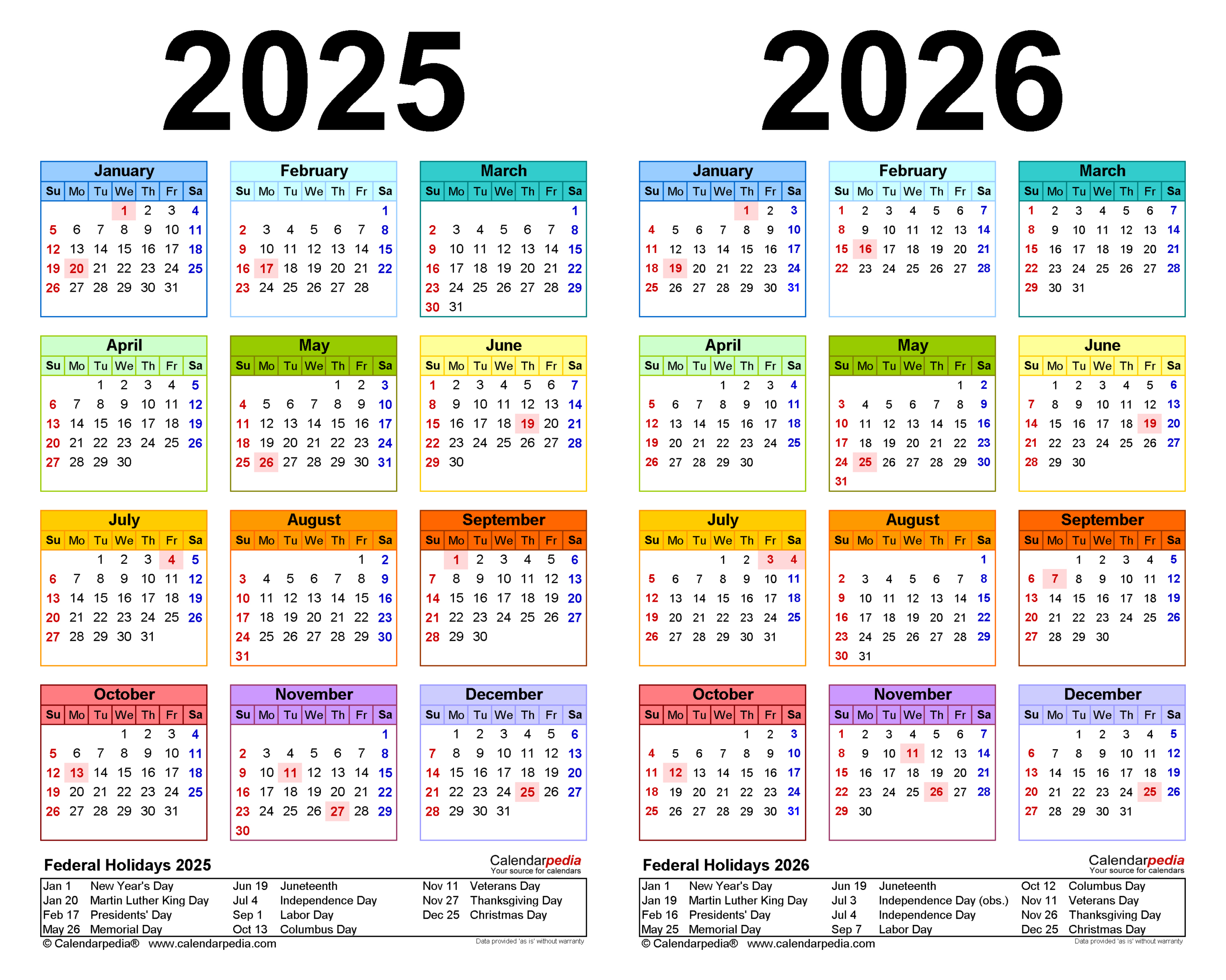 2025-2026 Two Year Calendar - Free Printable Pdf Templates | 2025 2026 Calendar Printable