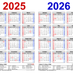 2025 2026 Two Year Calendar   Free Printable Pdf Templates | 2025 And 2026 Calendar Printable Free