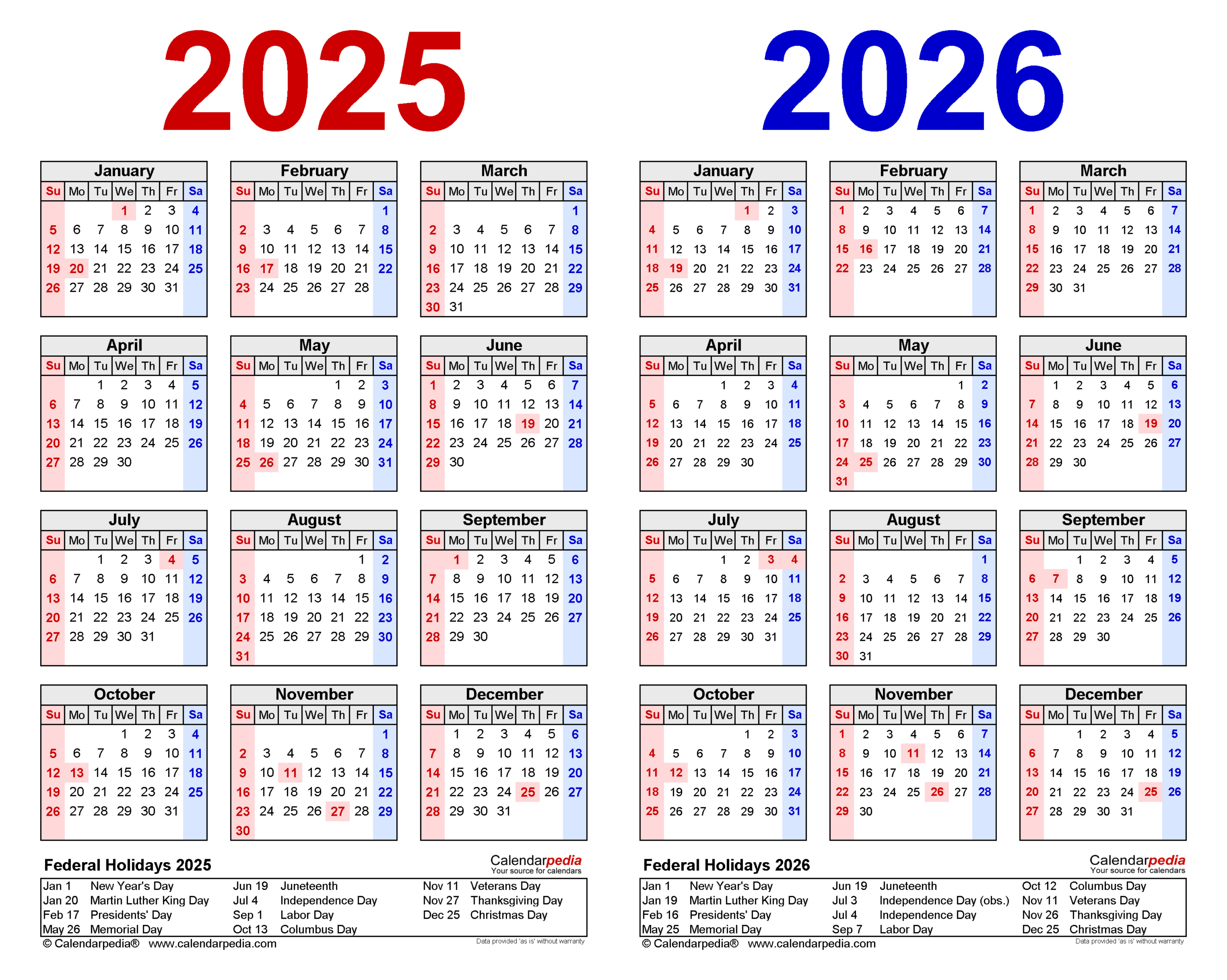 2025-2026 Two Year Calendar - Free Printable Pdf Templates | 2025 And 2026 Calendar Printable Free