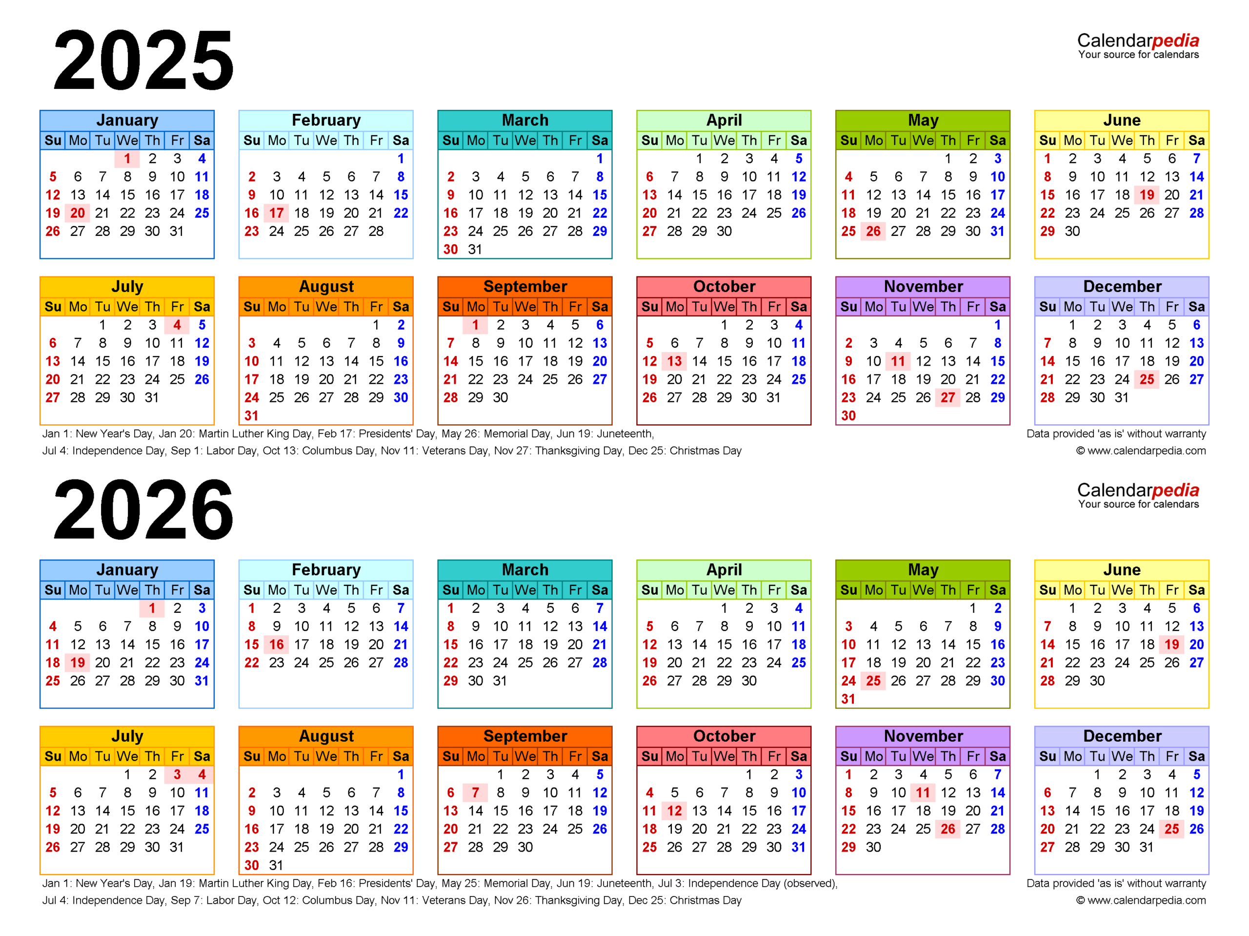 2025-2026 Two Year Calendar - Free Printable Pdf Templates | Calendar 2025