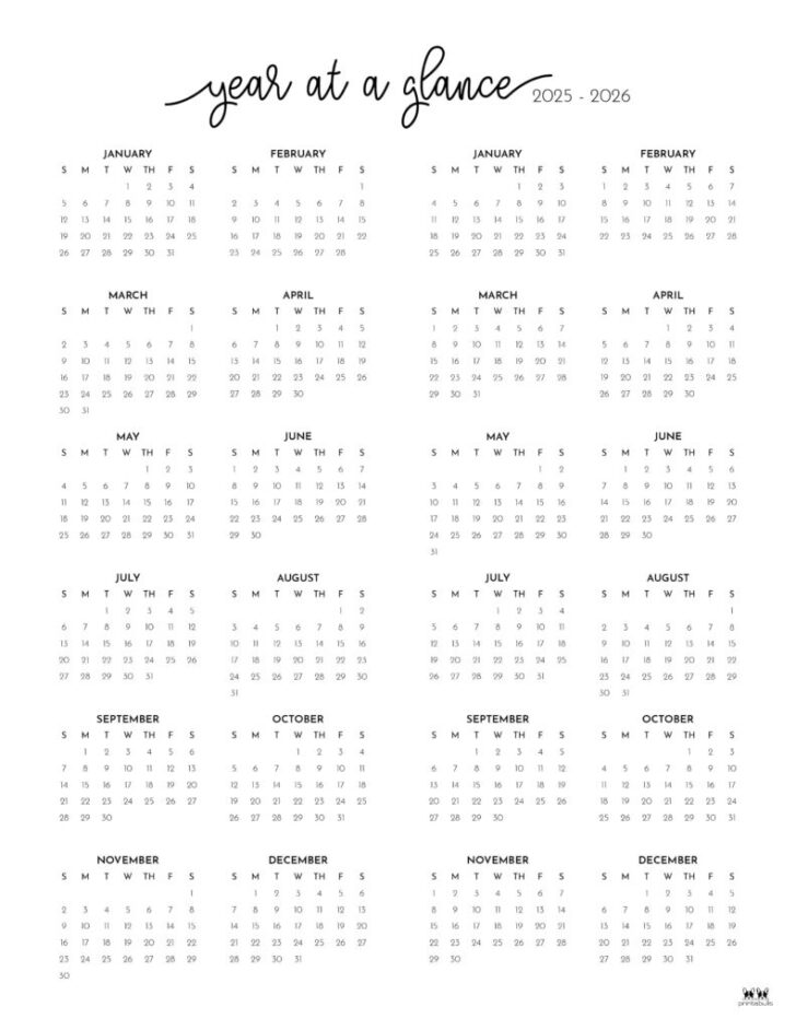 2025 2026 Calendar Printable | Calendar 2025