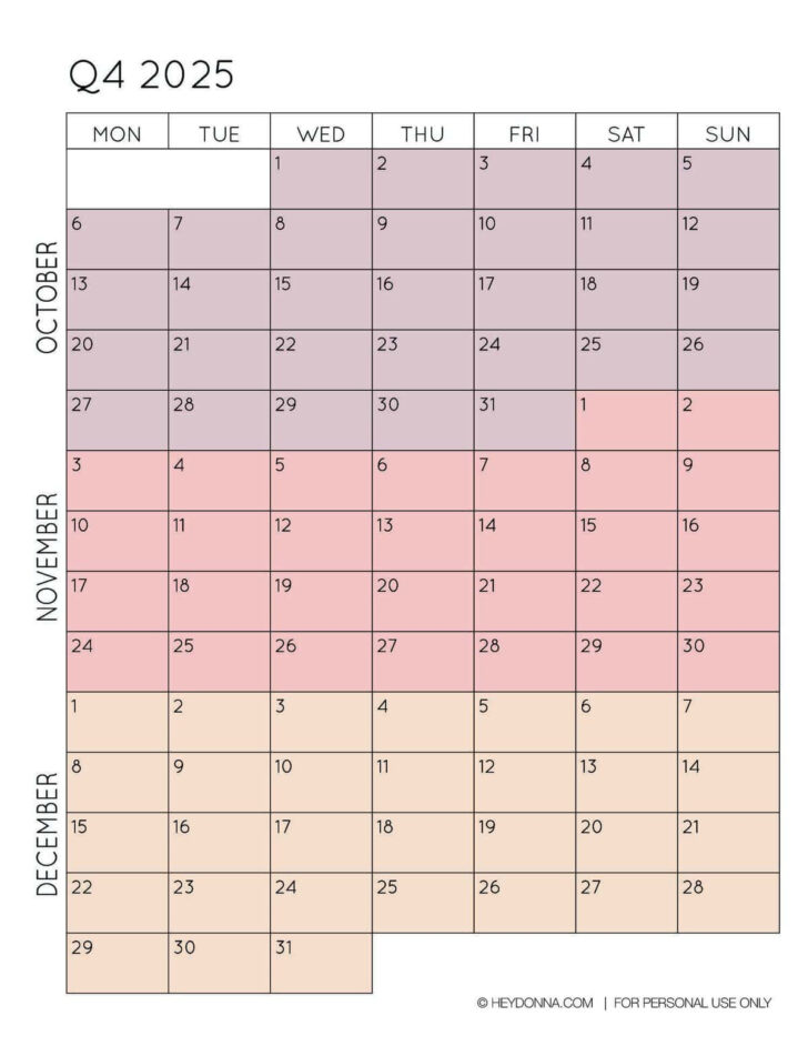 3 Month Calendar Printable 2025 | Calendar 2025