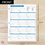 2025 Attendance Calendar Card Stock Paper, Employee Work Tracker | Free Printable 2025 Employee Attendance Calendar USA