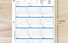 2025 Attendance Calendar Cardstock, Employee Work Tracker, 8.5 X | Printable Employee Attendance Calendar 2025