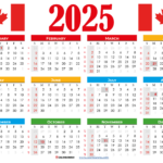 2025 Calendar Canada Printable Free | 2025 Calendar Canada Printable