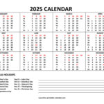 2025 Calendar   Free Printable Calendar | Free Printable Calendar.Com 2025