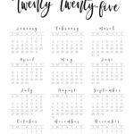 2025 Calendar Printable   18 Cute & Free 2025 Yearly Calendar | 2025 Calendar Free Printable