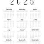 2025 Calendar Printable   18 Cute & Free 2025 Yearly Calendar |  Calendar 2025