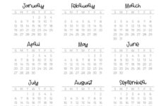 2025 Calendar Printable – 18 Cute & Free 2025 Yearly Calendar | Free Printable 2025 Yearly Calendar