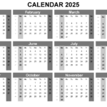 2025 Calendar Printable, ✓ Pdf, Excel And Image File   Free | 2025 12 Month Calendar Printable