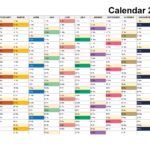 2025 Calendar Printable, ✓ Pdf, Excel And Image File   Free | 2025 Horizontal Calendar Printable