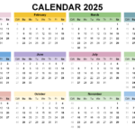 2025 Calendar Printable, ✓ Pdf, Excel And Image File   Free |  Calendar 2025