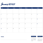 2025 Calendar Template   Excel | Google Sheets   Highfile | Google Calendar 2025 Printable