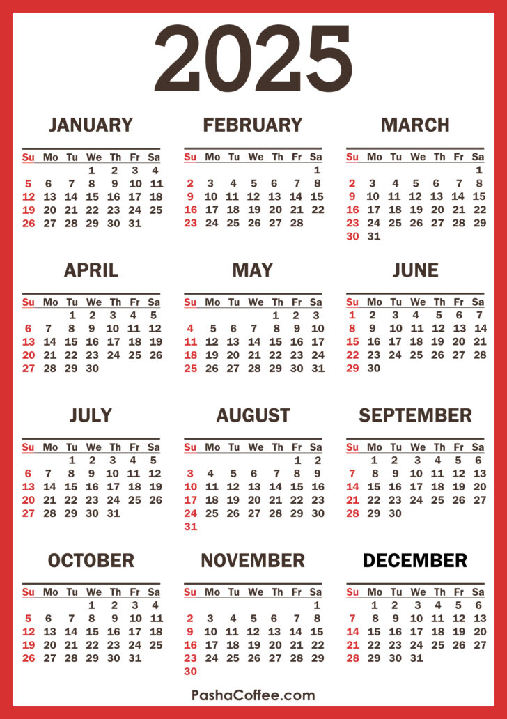 Free Printable Calendar 2025 with Holidays | Calendar 2025