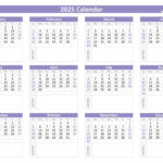 2025 Calendar With Week Numbers | 2025 Calendar Printable Landscape