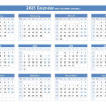 2025 Calendar With Week Numbers (Us And Iso Week Numbers) |  Calendar 2025