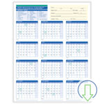 2025 Downloadable Employee Attendance Calendar | Hrdirect | 2025 Attendance Calendar Free Printable